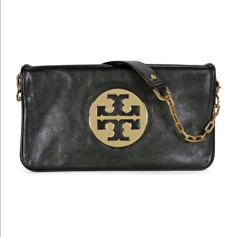 Tory Burch Bombe Reva Leather Clutch